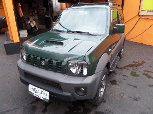 JIMNY  ALL. 1.3 4x4 GAS. 16v SUZUKI  2014 Completo, Ar, Dh, Ve, Te, Airbag, B.Couro, Som, cor Verde, Pneus Novos, bem Conservado.  