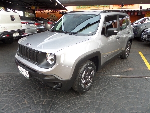 JEEP RENAGEDE 1.8 4x2 FLEX 2019 Completo, Automático, Airbag, Abs, Piloto,  U.dono, Som +Midia, Alarme, Roda Liga, cor Prata, Conservado.